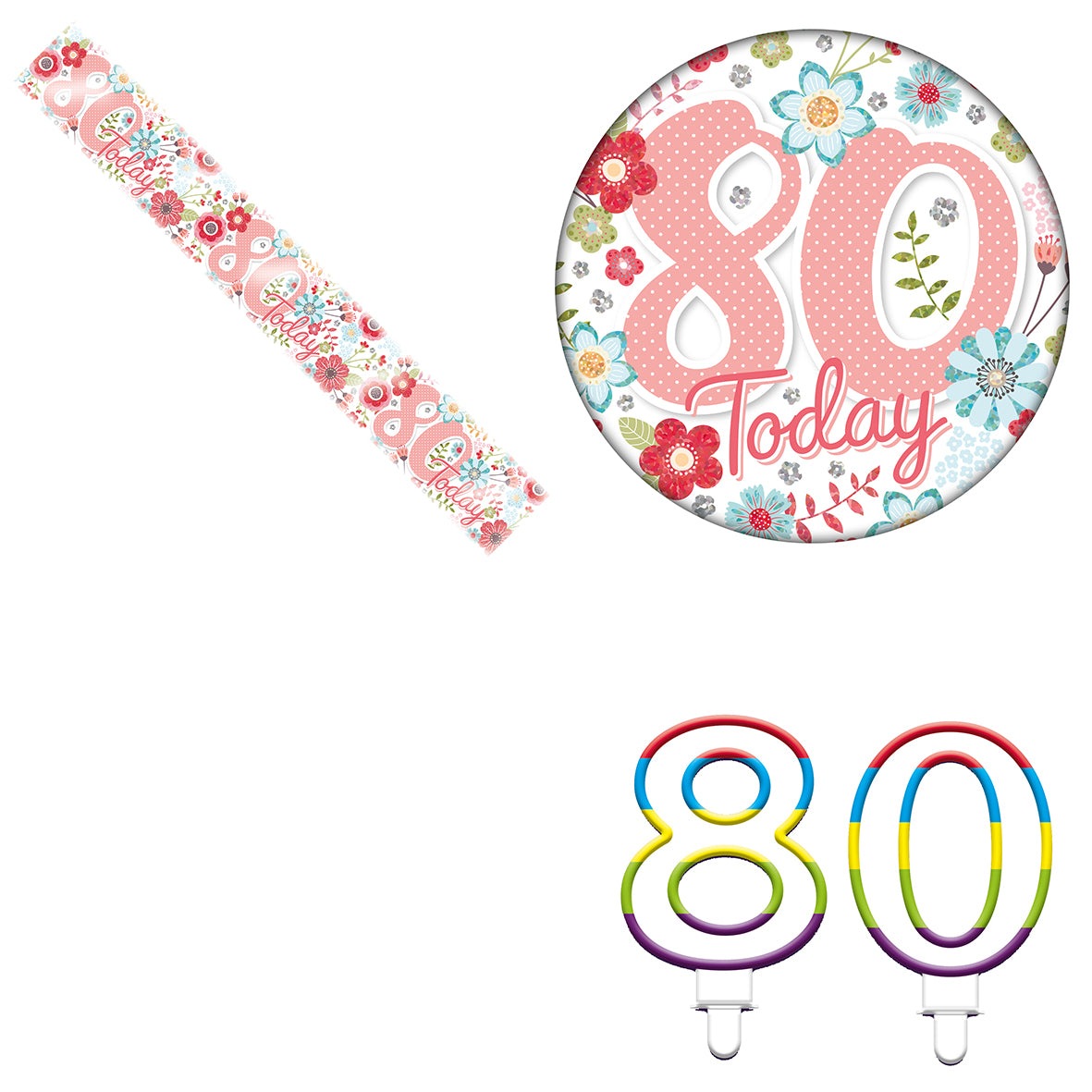 Various Designs Bundle L Banner, Candle, Badge Ages 1 to 80