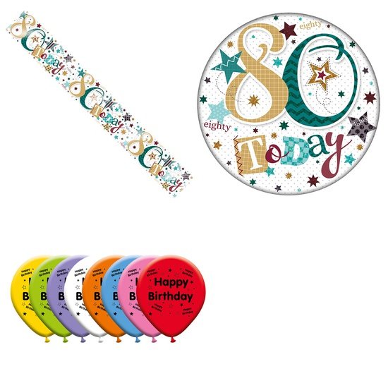 Various Designs Bundle H Banner, Balloon, Badge Ages 1 to 80
