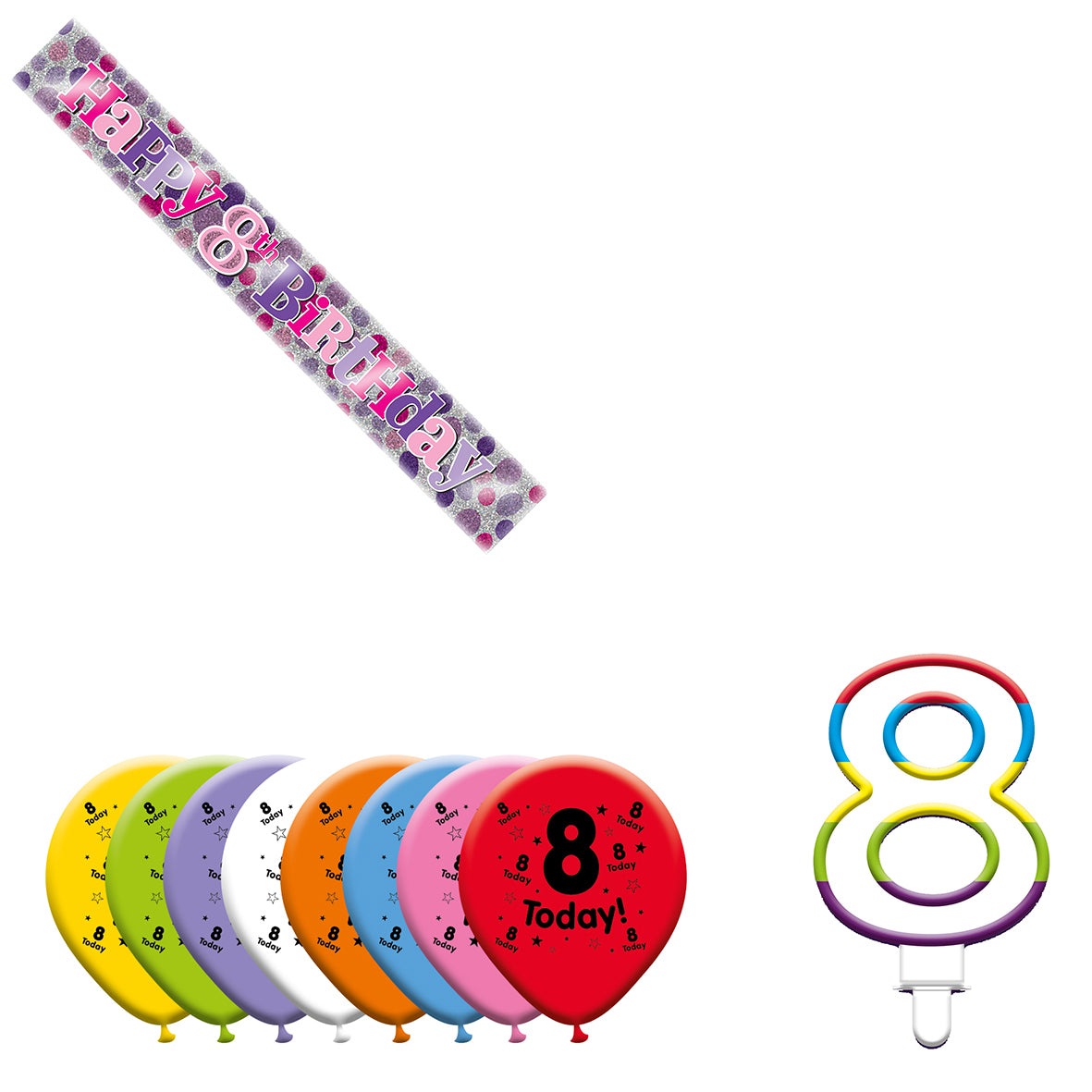 Various Designs Bundle I Banner, Balloon, Candle Ages 1 to 80