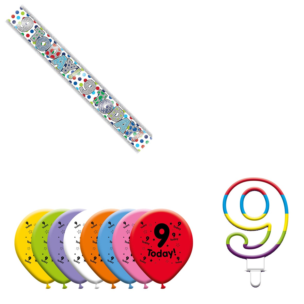 Various Designs Bundle I Banner, Balloon, Candle Ages 1 to 80
