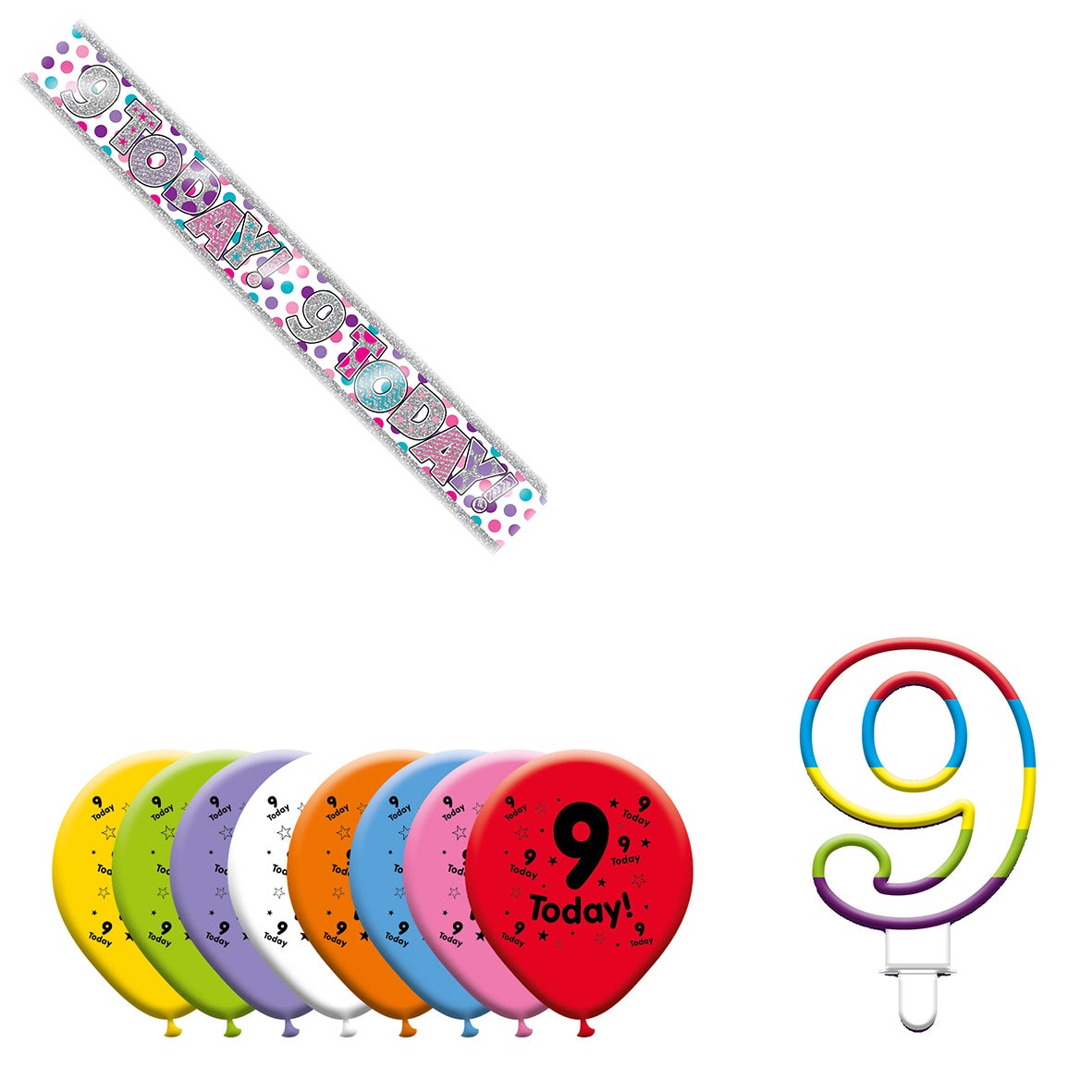 Various Designs Bundle I Banner, Balloon, Candle Ages 1 to 80