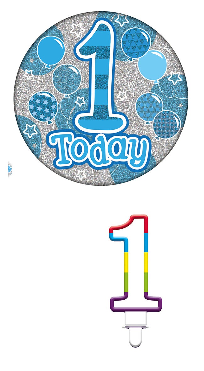 Various Designs Bundle M Candle, Badge Ages 1 to 80