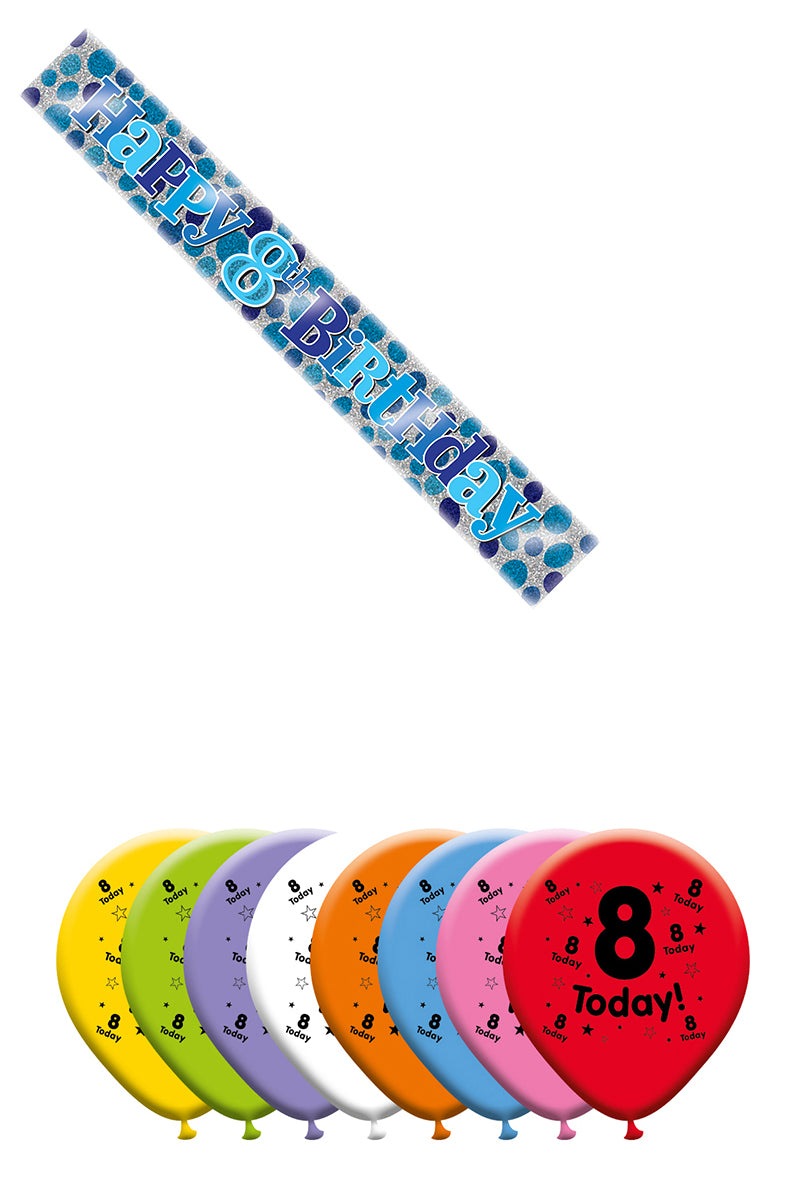 Various Designs Bundle D Balloon, Banner Ages 1 to 80