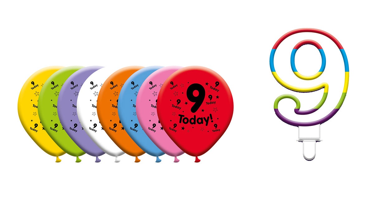 Various Designs Bundle E Balloon, Candle Ages 1 to 80