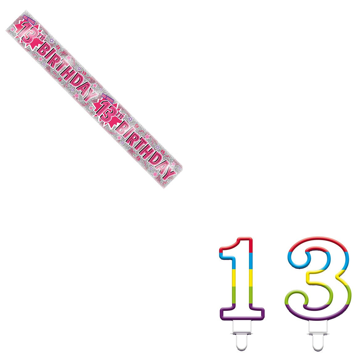 Various Designs Bundle K Banner, Candle Ages 1 to 80