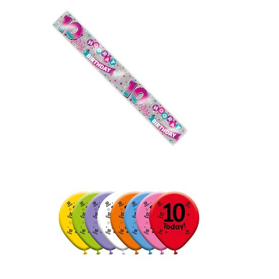 Various Designs Bundle D Balloon, Banner Ages 1 to 80