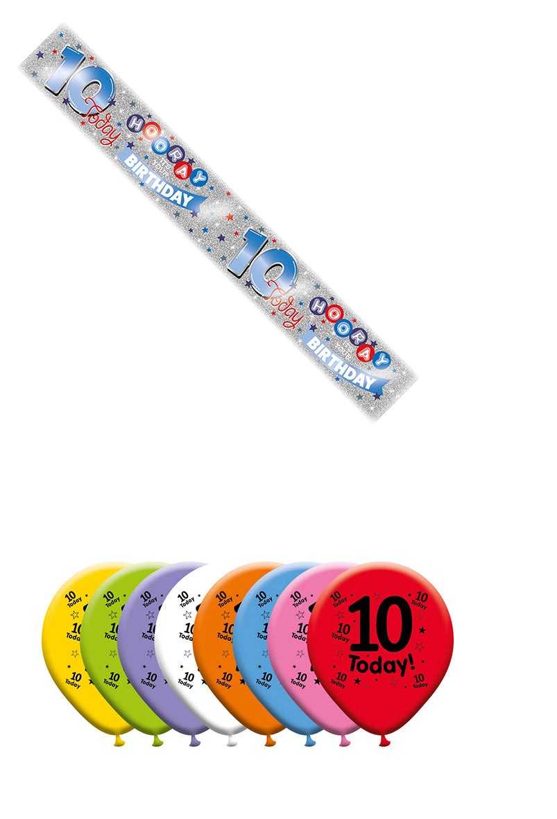 Various Designs Bundle D Balloon, Banner Ages 1 to 80