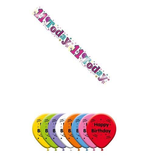 Various Designs Bundle D Balloon, Banner Ages 1 to 80