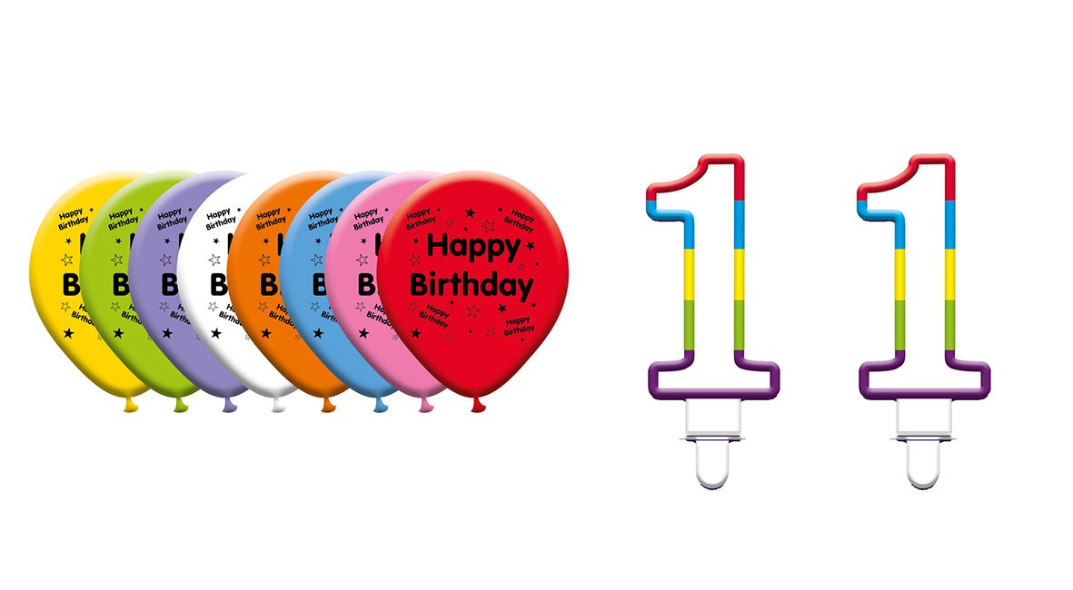 Various Designs Bundle E Balloon, Candle Ages 1 to 80