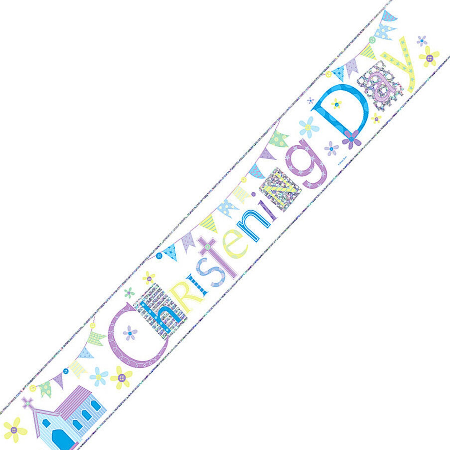 Christening Boy Banner