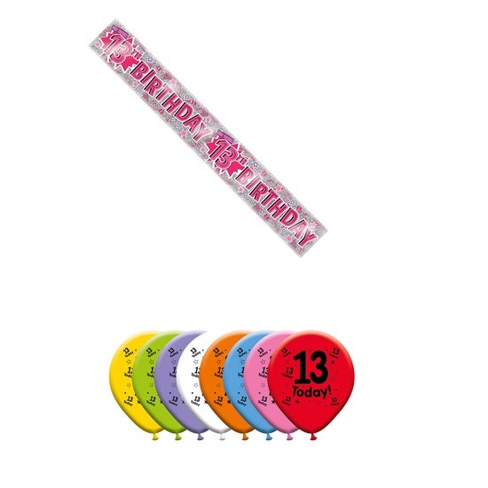 Various Designs Bundle D Balloon, Banner Ages 1 to 80