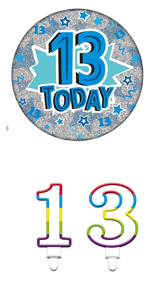 Various Designs Bundle M Candle, Badge Ages 1 to 80