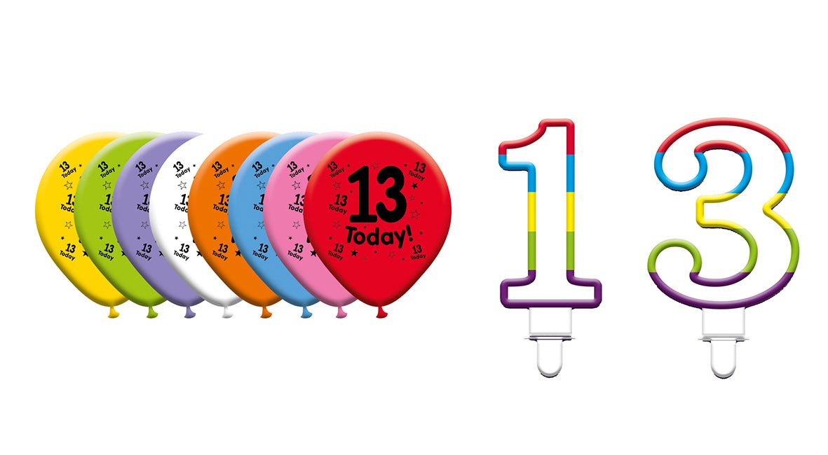 Various Designs Bundle E Balloon, Candle Ages 1 to 80