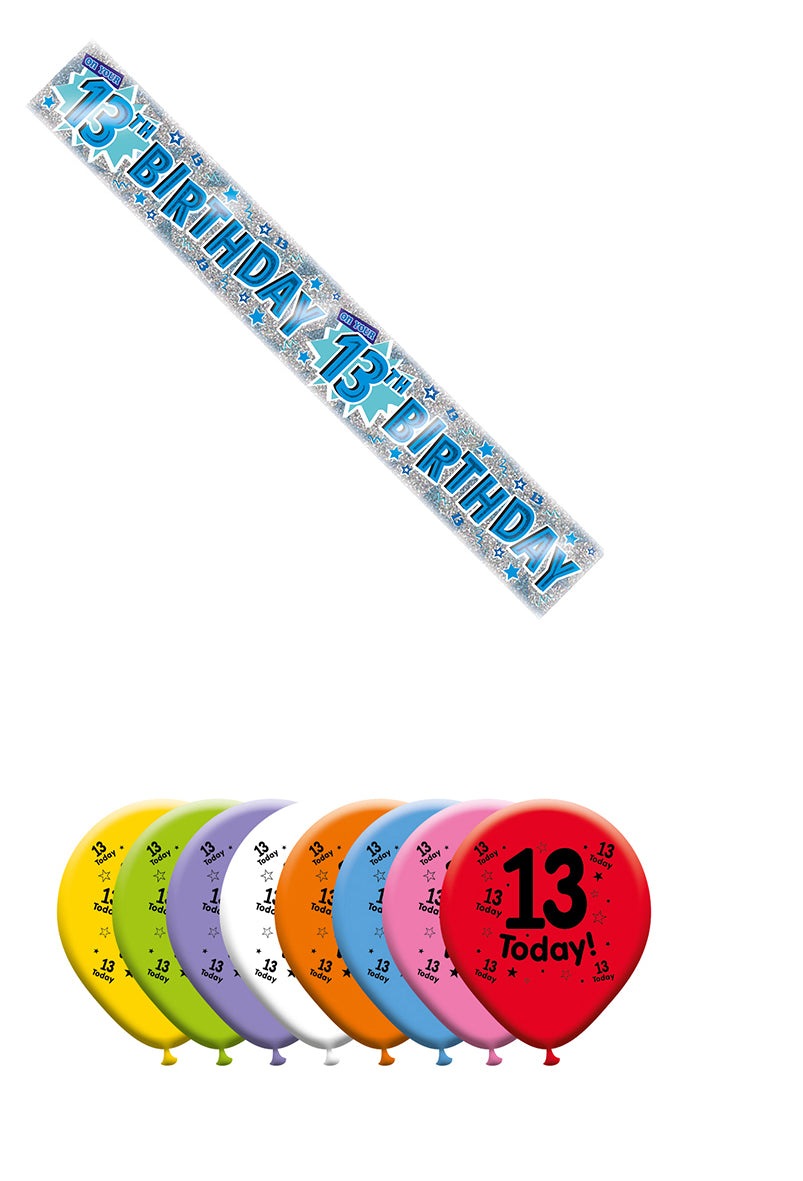 Various Designs Bundle D Balloon, Banner Ages 1 to 80