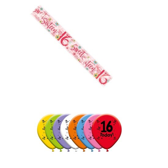 Various Designs Bundle D Balloon, Banner Ages 1 to 80
