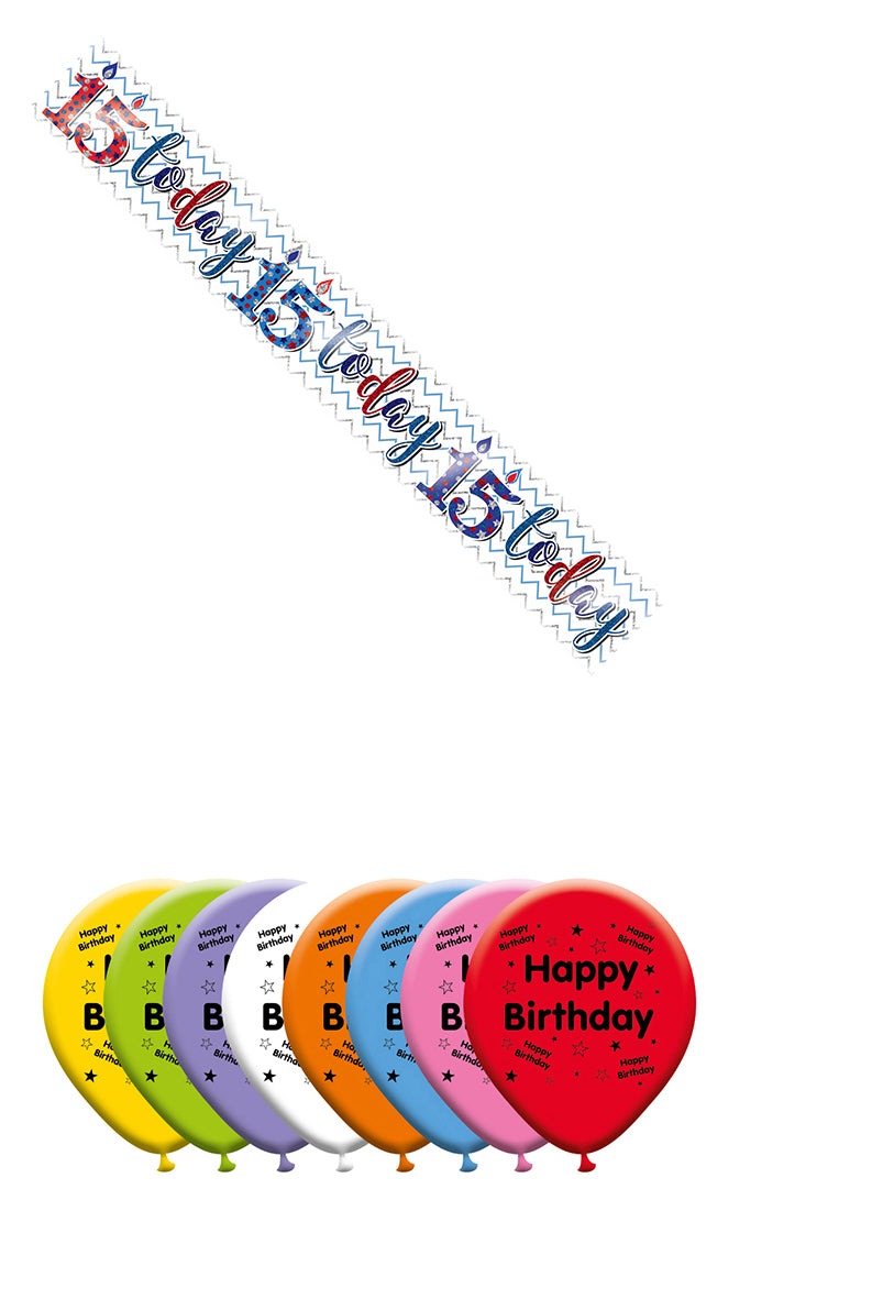 Various Designs Bundle D Balloon, Banner Ages 1 to 80
