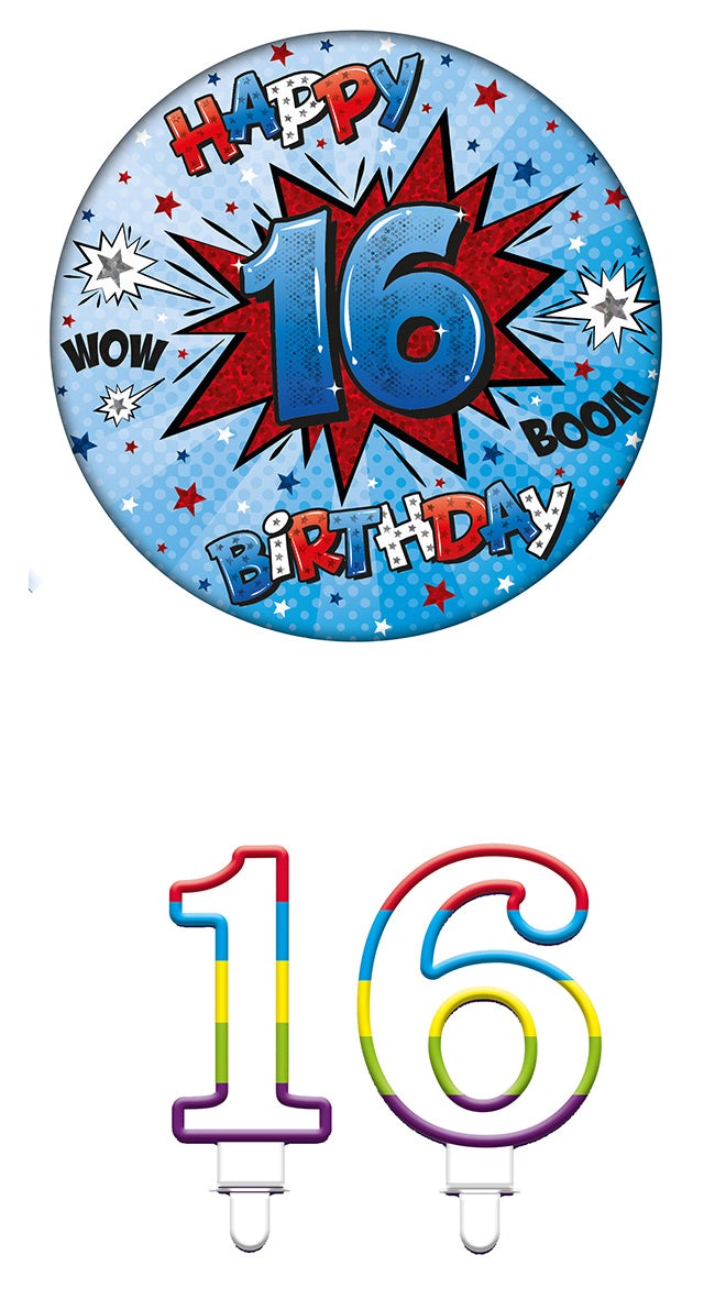 Various Designs Bundle M Candle, Badge Ages 1 to 80