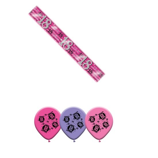 Various Designs Bundle D Balloon, Banner Ages 1 to 80