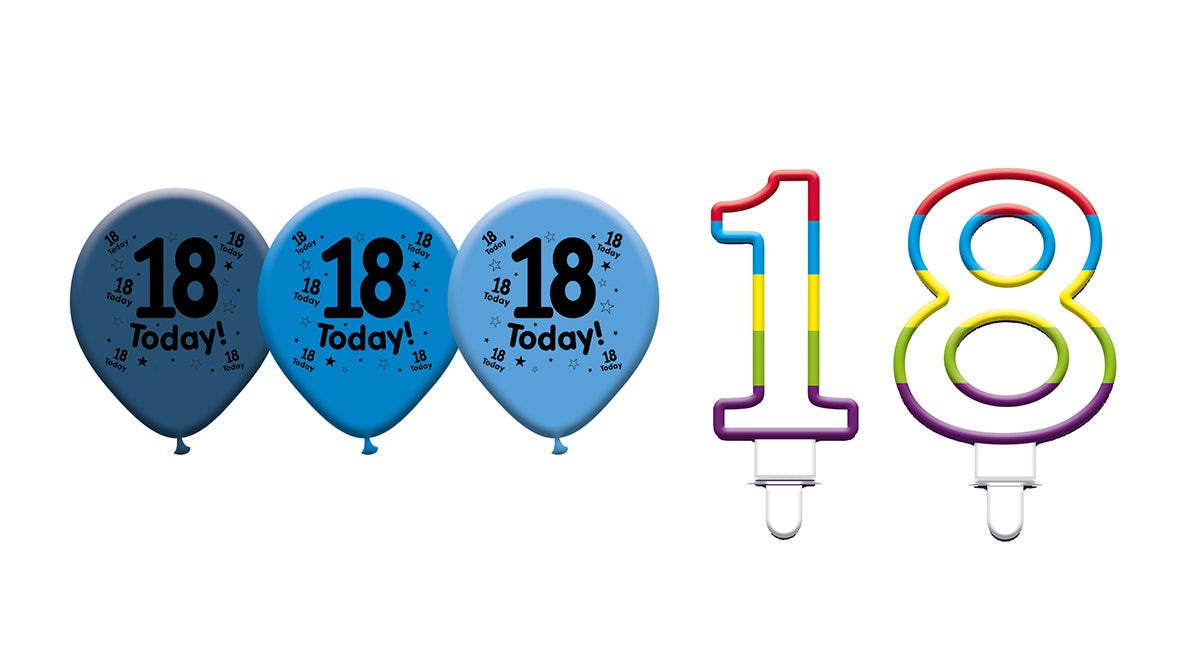Various Designs Bundle E Balloon, Candle Ages 1 to 80