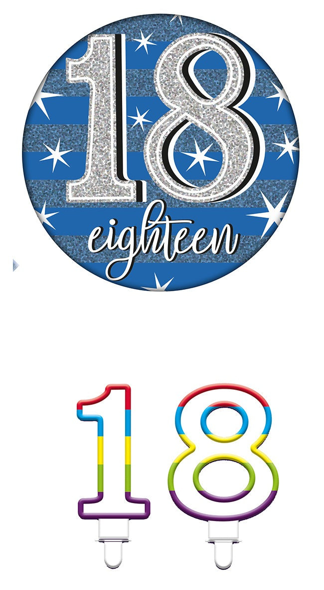 Various Designs Bundle M Candle, Badge Ages 1 to 80