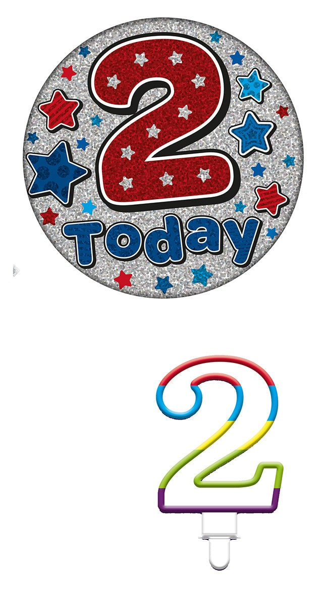 Various Designs Bundle M Candle, Badge Ages 1 to 80