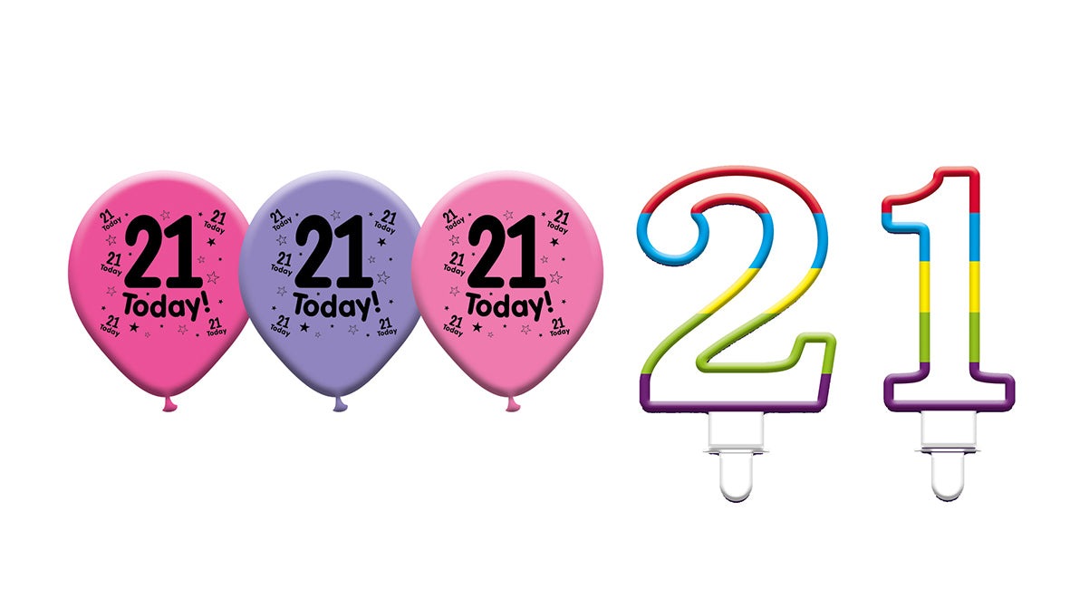 Various Designs Bundle E Balloon, Candle Ages 1 to 80