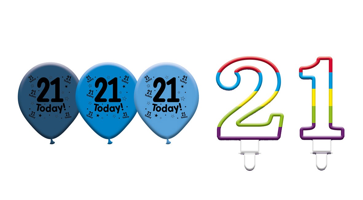 Various Designs Bundle E Balloon, Candle Ages 1 to 80