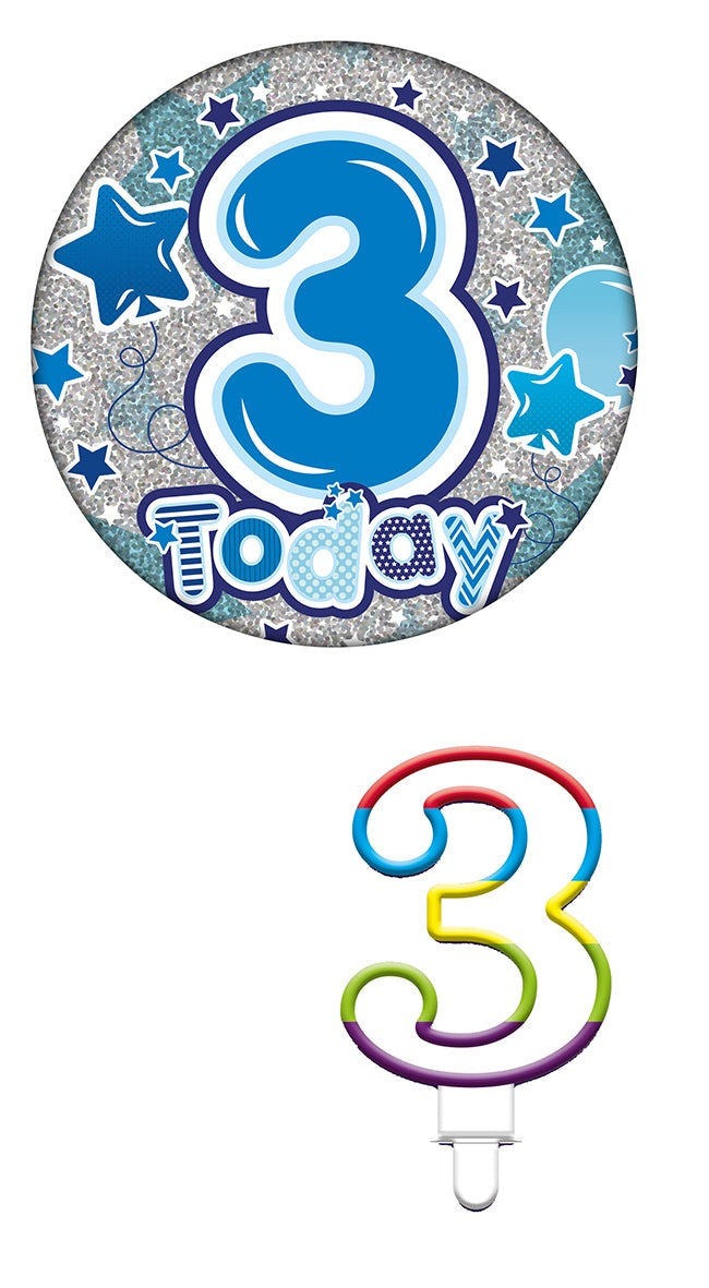 Various Designs Bundle M Candle, Badge Ages 1 to 80