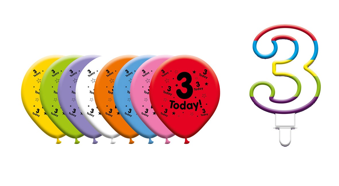 Various Designs Bundle E Balloon, Candle Ages 1 to 80