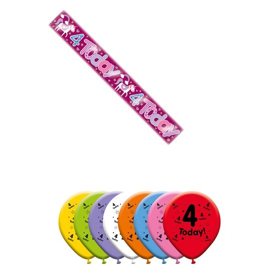 Various Designs Bundle D Balloon, Banner Ages 1 to 80