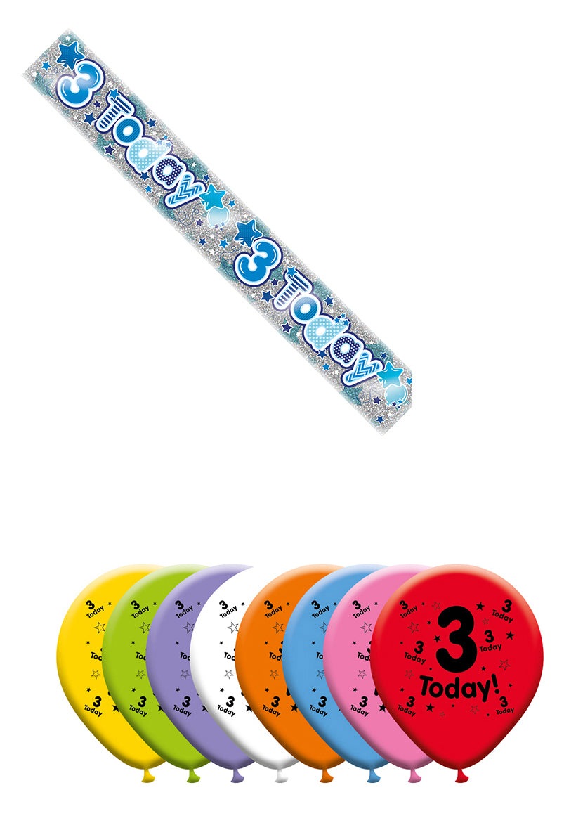 Various Designs Bundle D Balloon, Banner Ages 1 to 80
