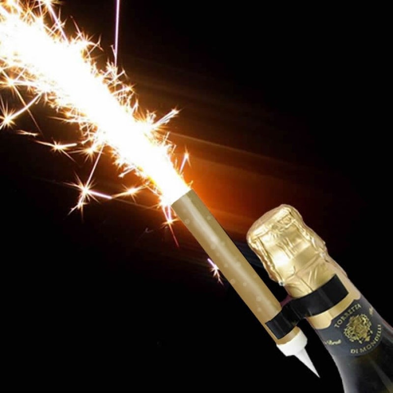 24 x GOLD Ice Sparkling Fountain Candles Packs of 2 - 48 Total. Bottle Clips Available