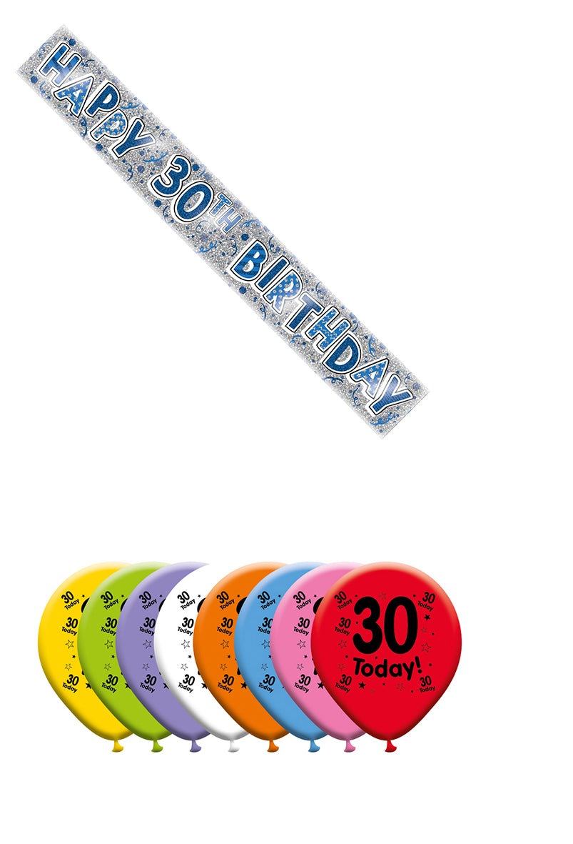 Various Designs Bundle D Balloon, Banner Ages 1 to 80