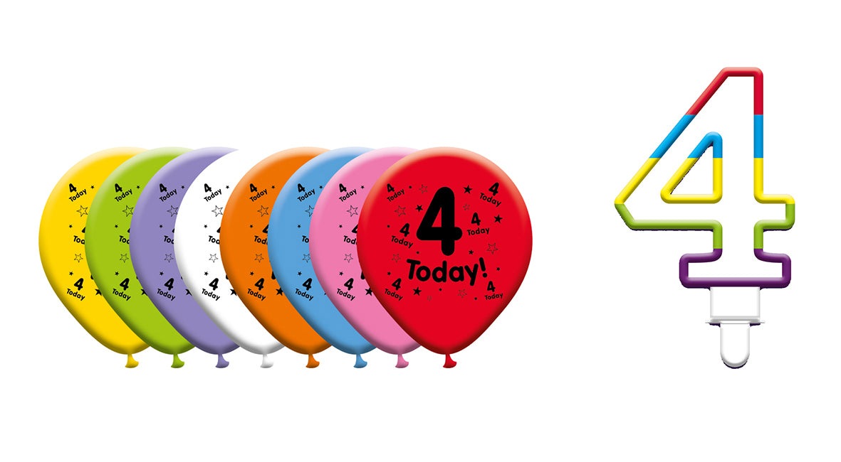 Various Designs Bundle E Balloon, Candle Ages 1 to 80