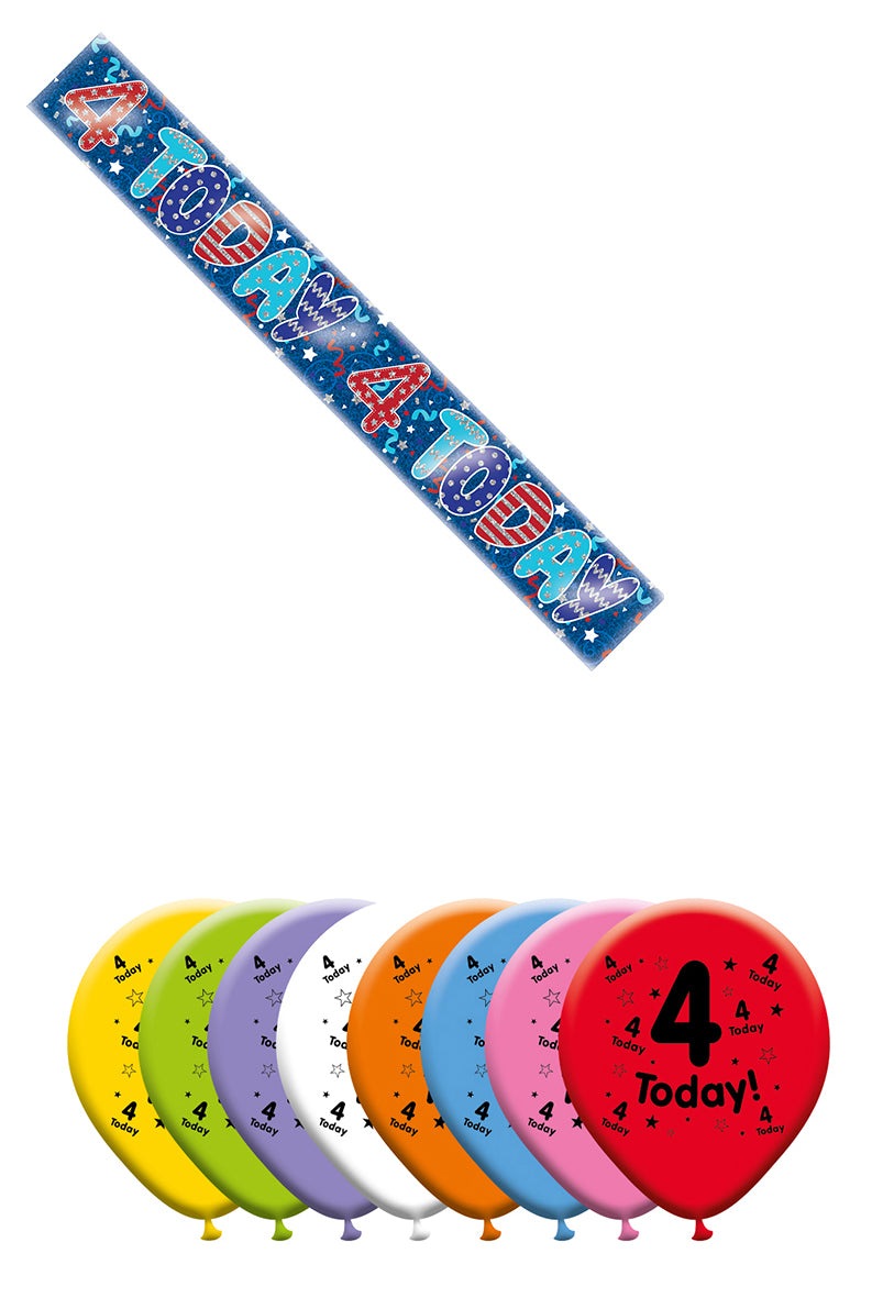 Various Designs Bundle D Balloon, Banner Ages 1 to 80