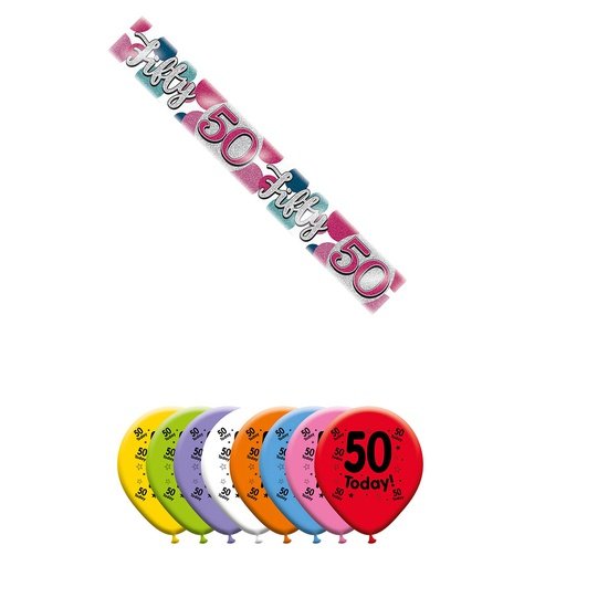 Various Designs Bundle D Balloon, Banner Ages 1 to 80