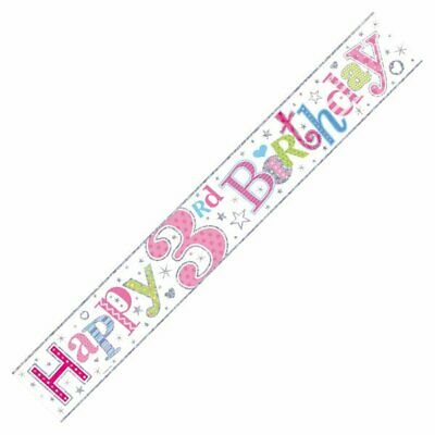 Age 3 Birthday Banner Female