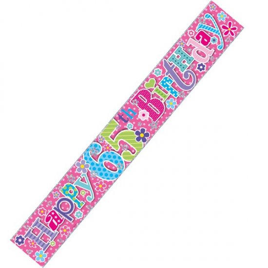 Age 65 Birthday Banner Female