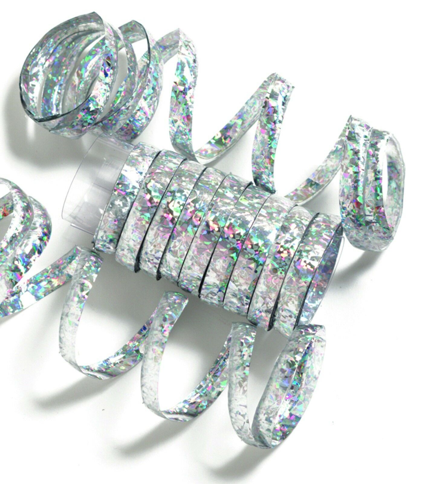 Holographic Streamers Silver Pack Of 10