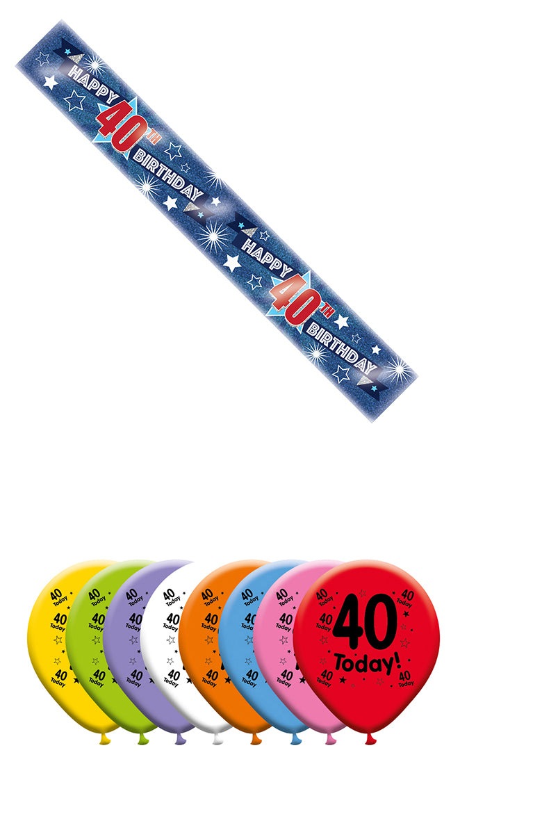 Various Designs Bundle D Balloon, Banner Ages 1 to 80