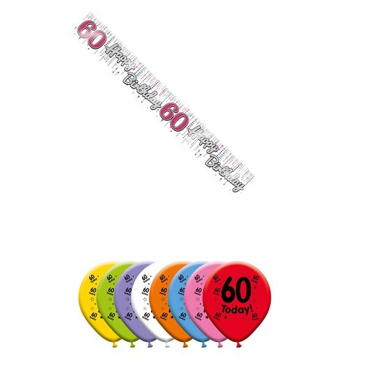 Various Designs Bundle D Balloon, Banner Ages 1 to 80