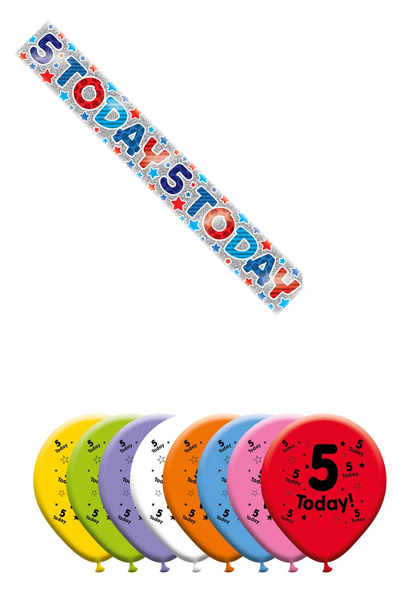 Various Designs Bundle D Balloon, Banner Ages 1 to 80