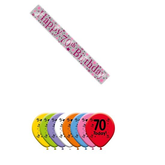 Various Designs Bundle D Balloon, Banner Ages 1 to 80