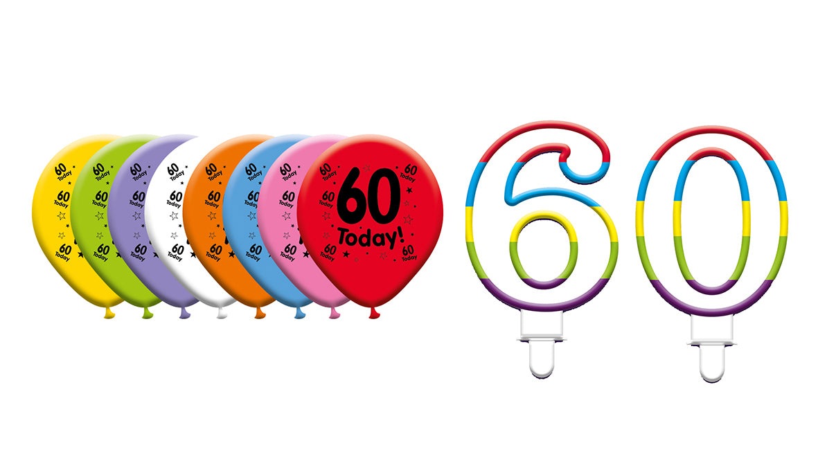 Various Designs Bundle E Balloon, Candle Ages 1 to 80