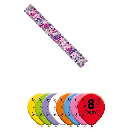 Various Designs Bundle D Balloon, Banner Ages 1 to 80