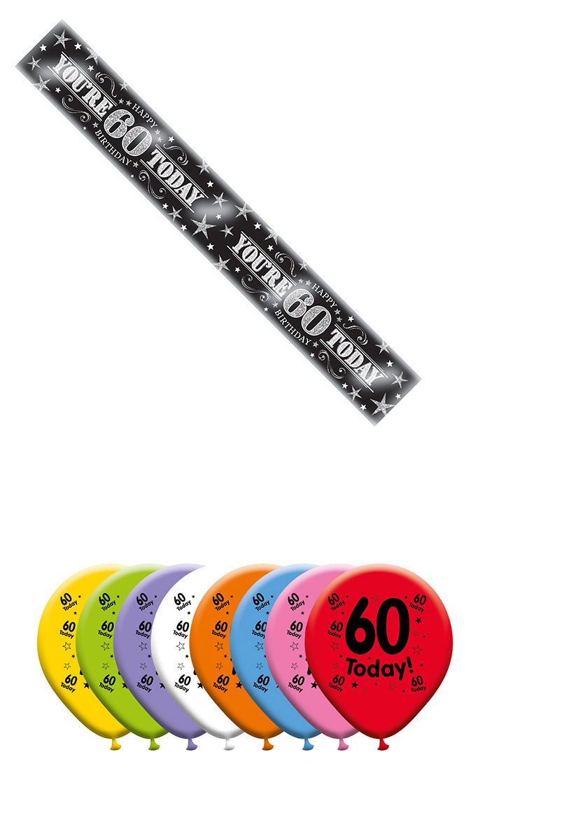 Various Designs Bundle D Balloon, Banner Ages 1 to 80