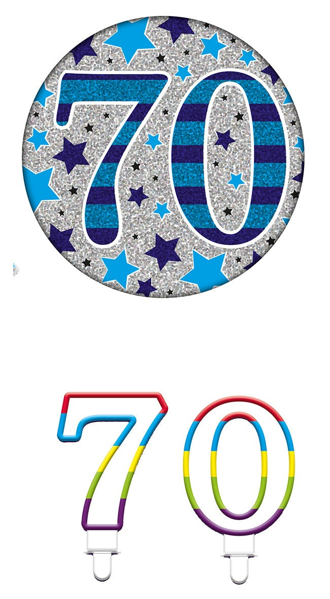 Various Designs Bundle M Candle, Badge Ages 1 to 80