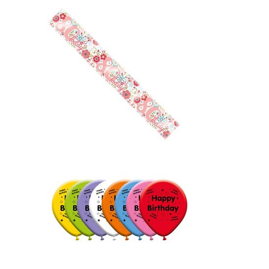 Various Designs Bundle D Balloon, Banner Ages 1 to 80