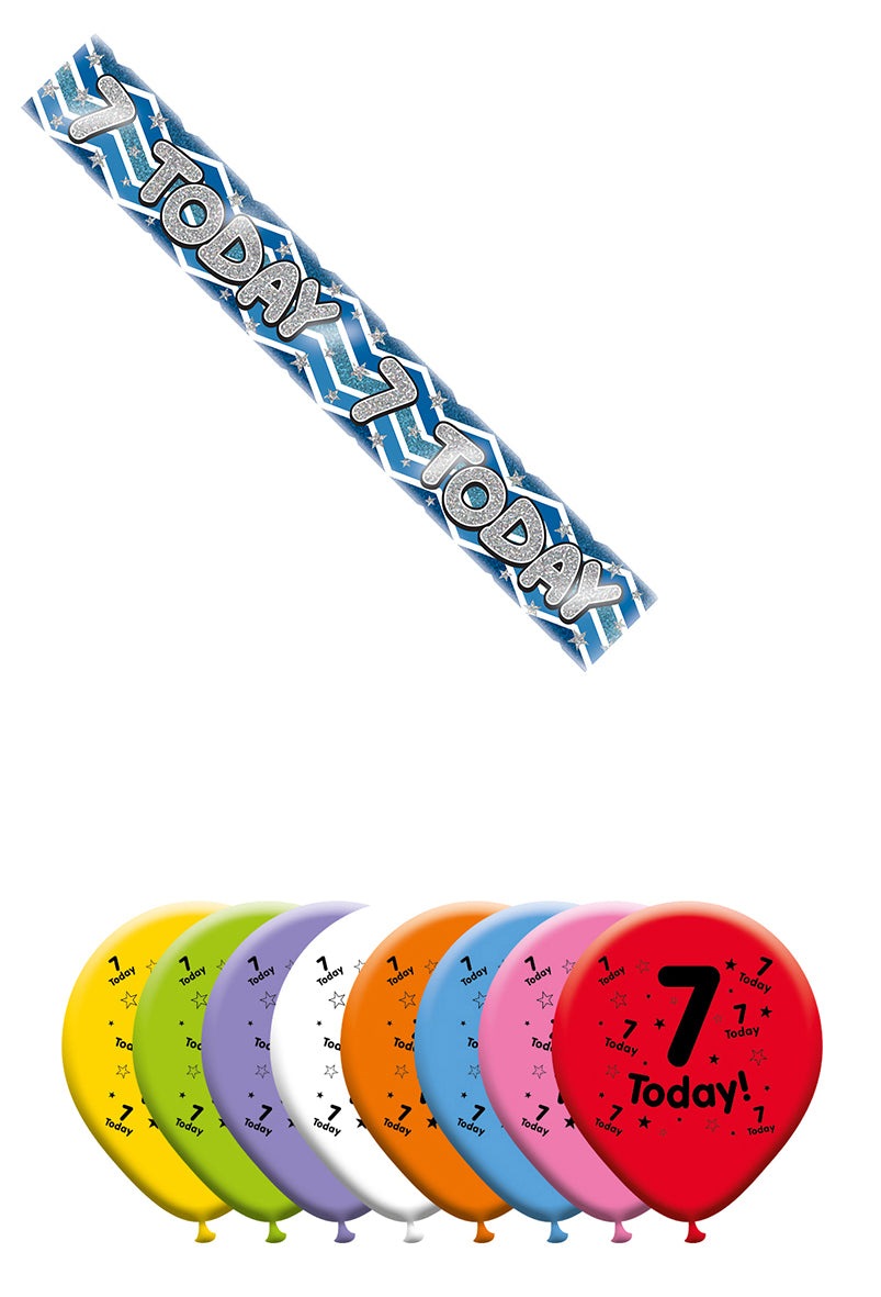 Various Designs Bundle D Balloon, Banner Ages 1 to 80