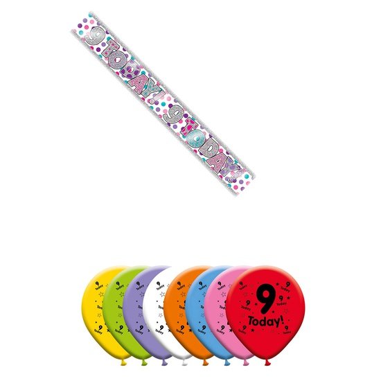 Various Designs Bundle D Balloon, Banner Ages 1 to 80